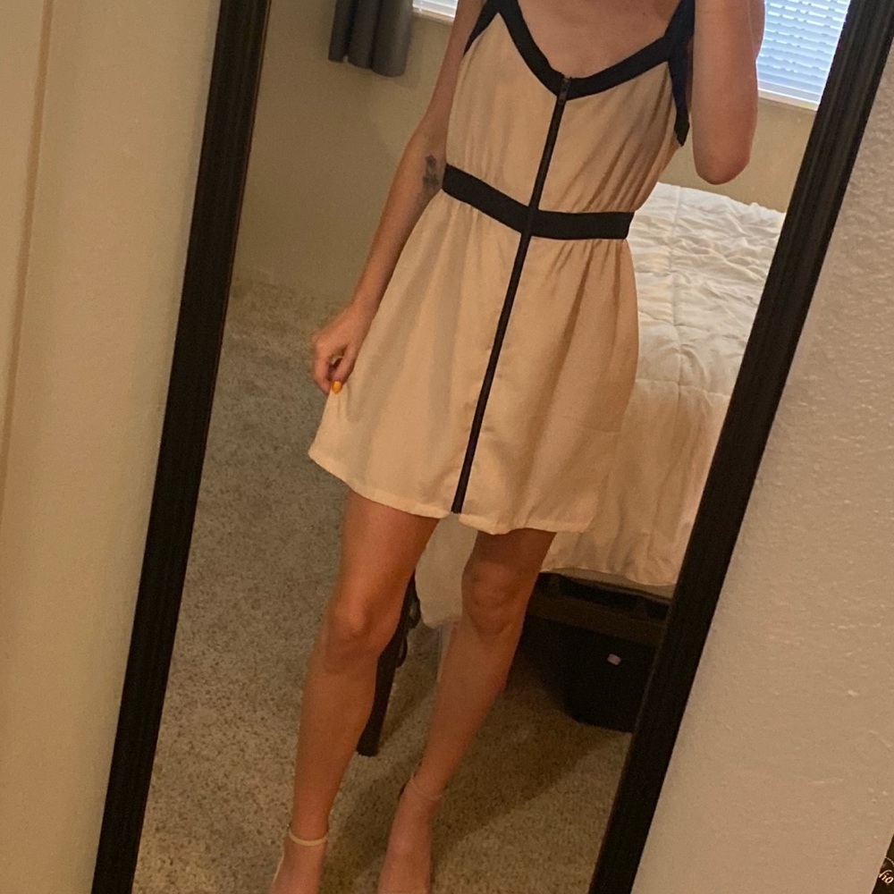 Cream mini dress